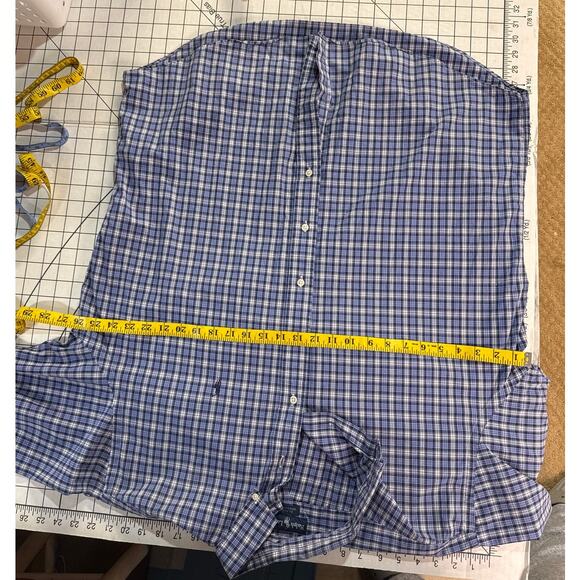 Ralph Lauren Blake Blue Plaid Button Down Shirt - Men's L - Picture 7 of 8